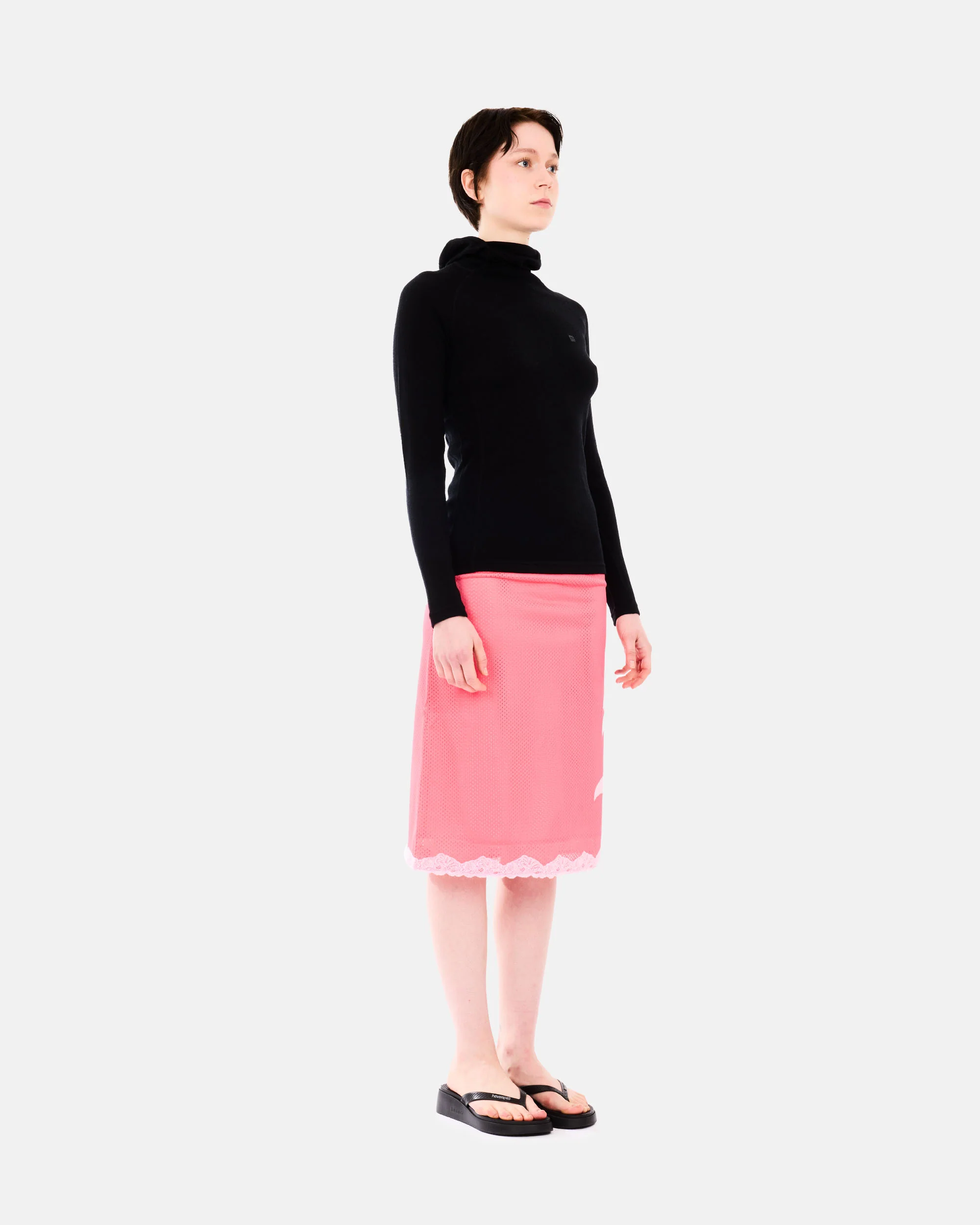 Gothic Lace Airtex Midi Skirt - Image 3