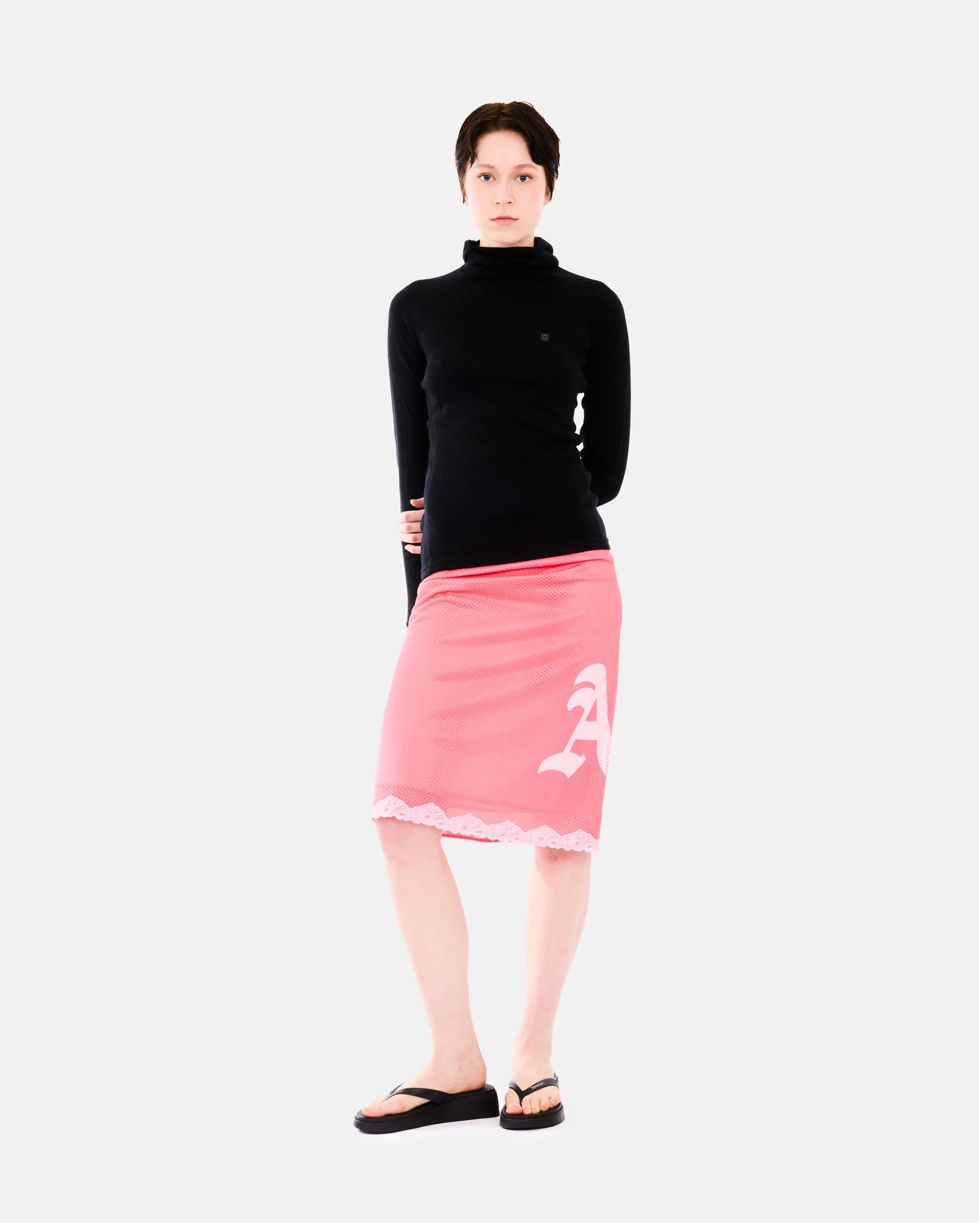 Gothic Lace Airtex Midi Skirt - Image 5