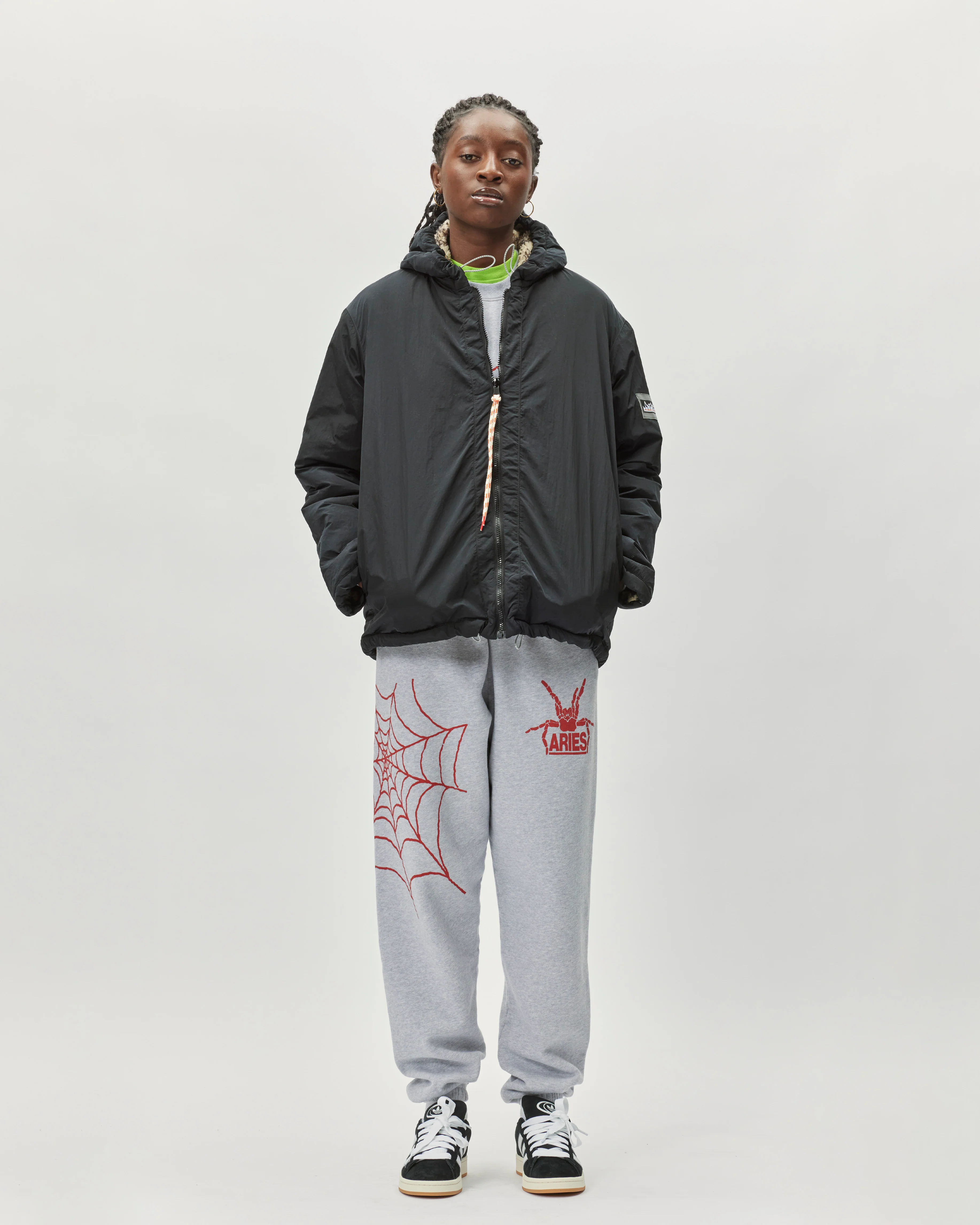 Reversible Nylon and Floral Fleece Parka - Image 9