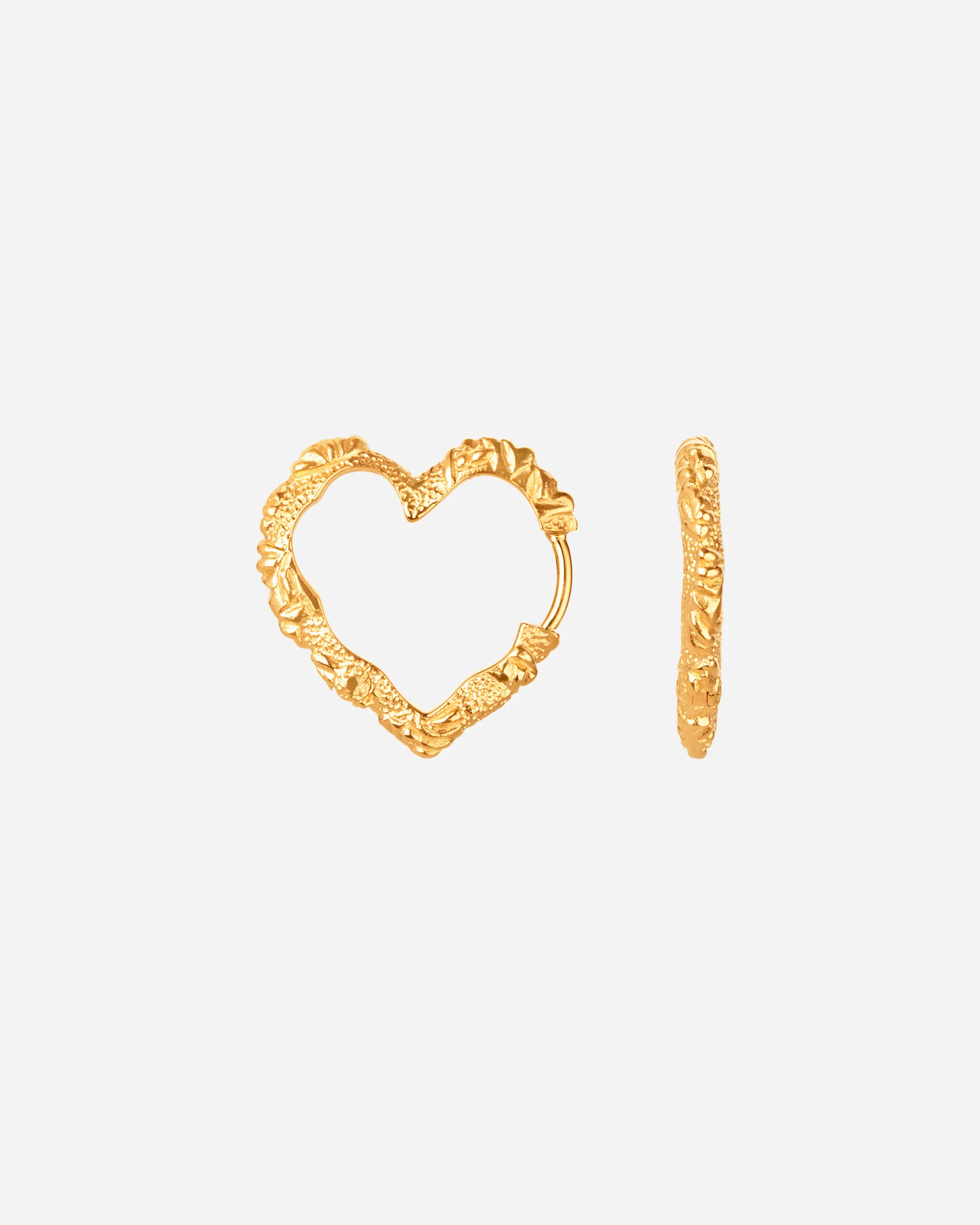 Medium Heart Crush Hoops