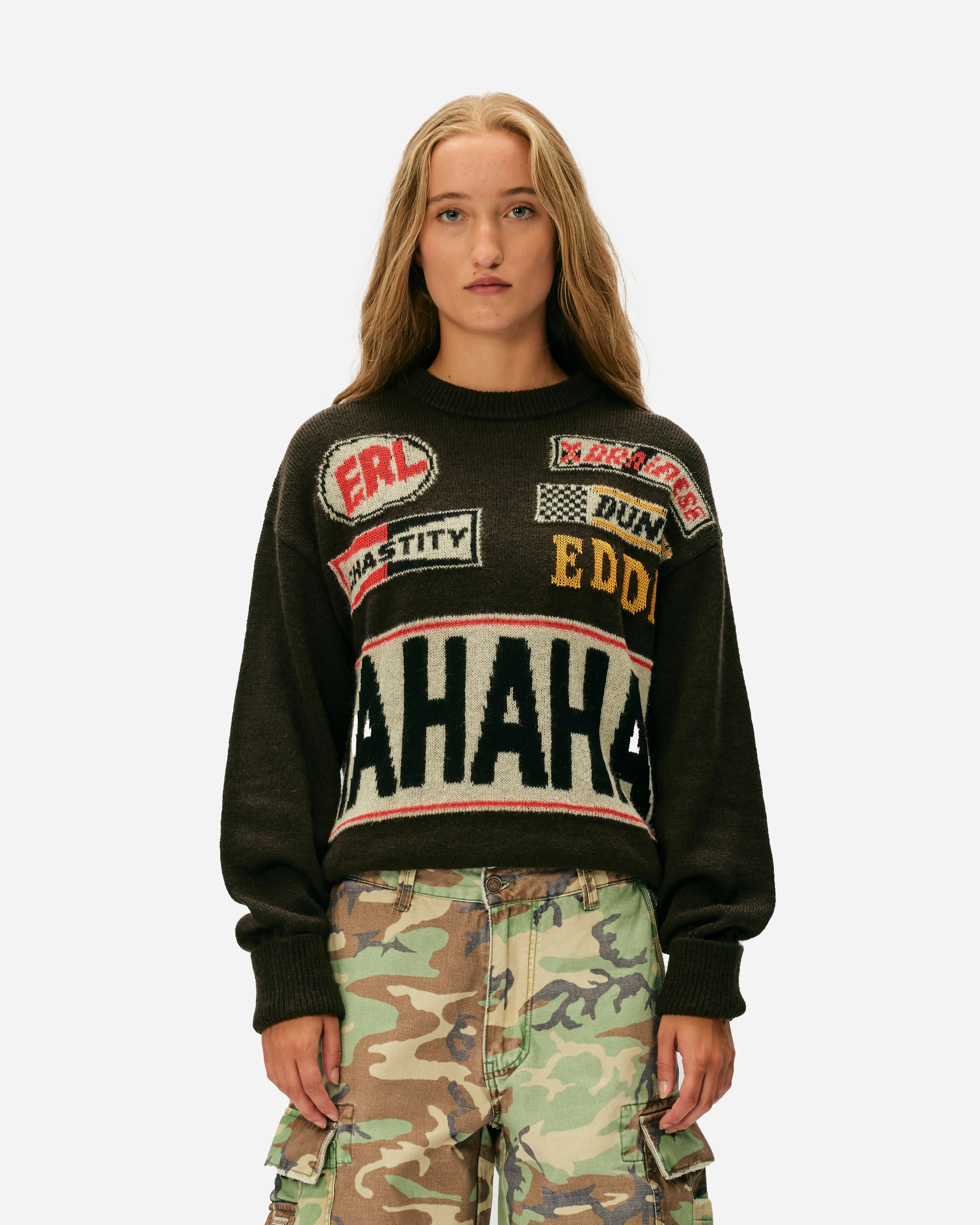 Unisex HAHAHAH Wool Mohair Sweater - Image 2