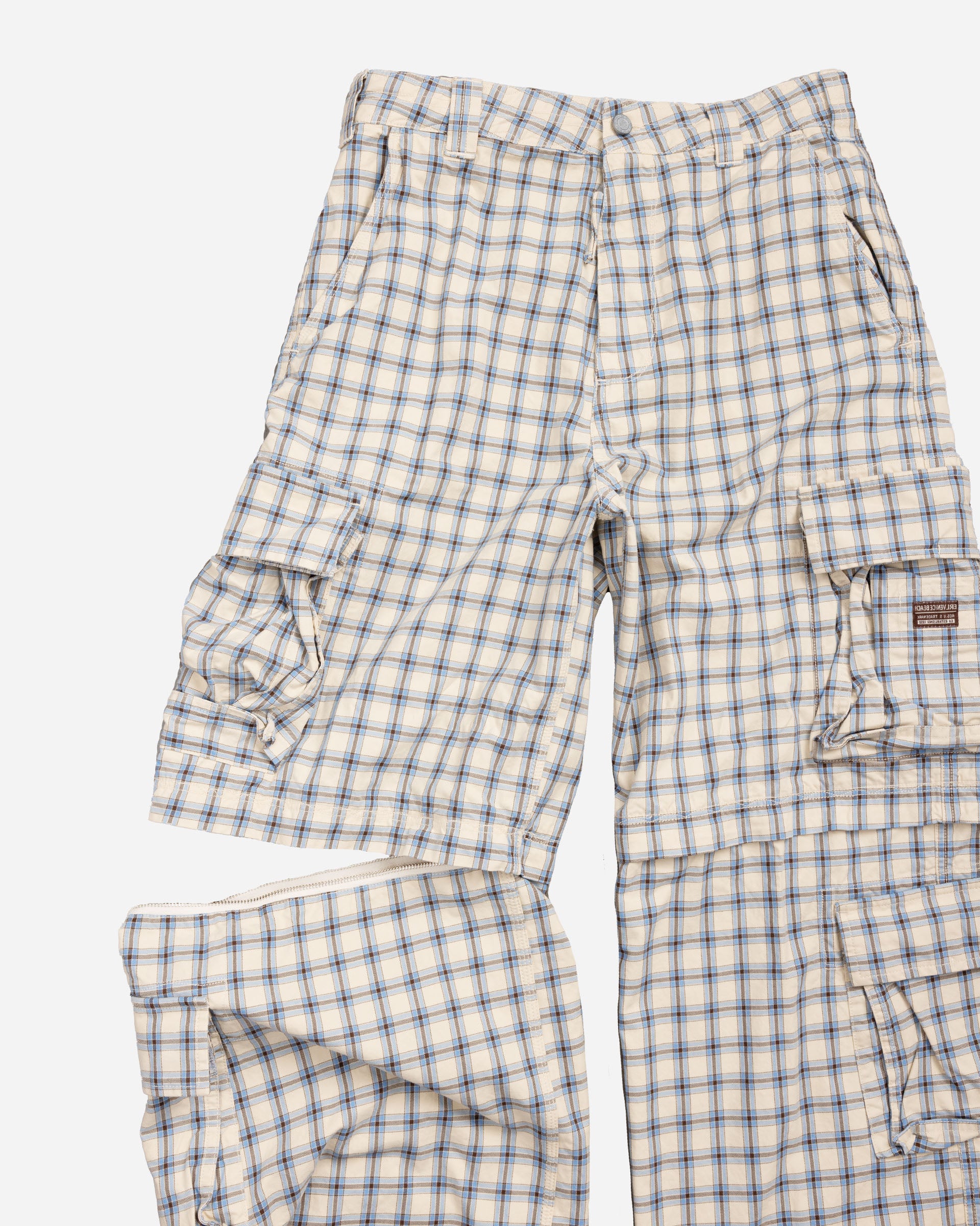 Zip-off Plaid Cargo Pants - Image 3