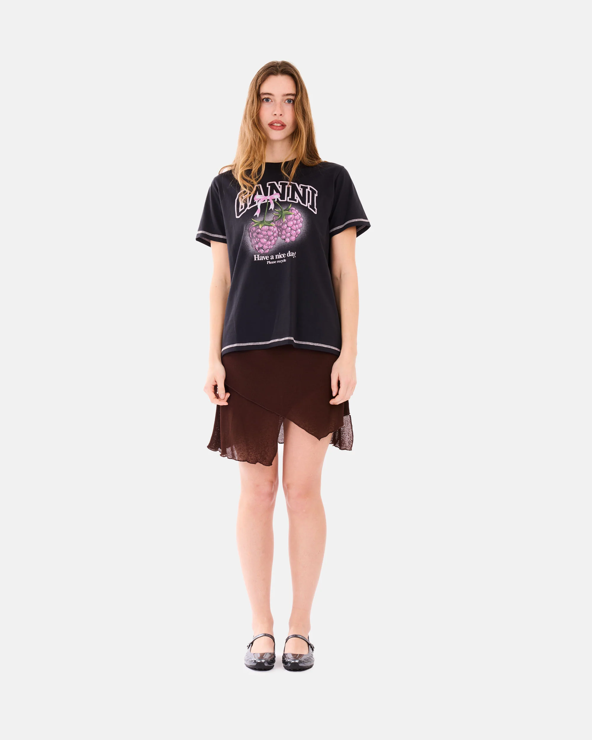 Basic Cotton Jersey Raspberry Print - Image 2