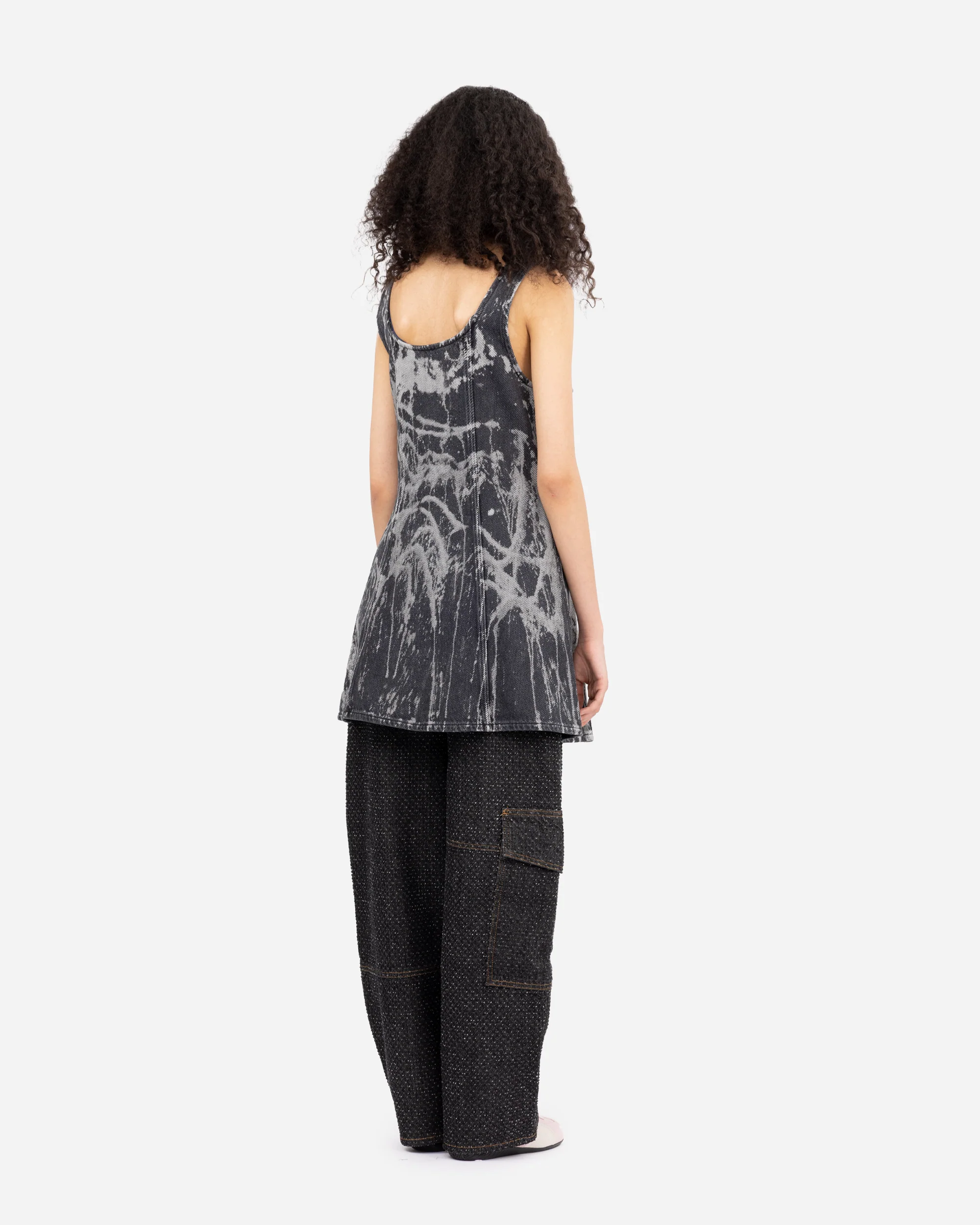 Heavy Denim Mini Dress - Image 4