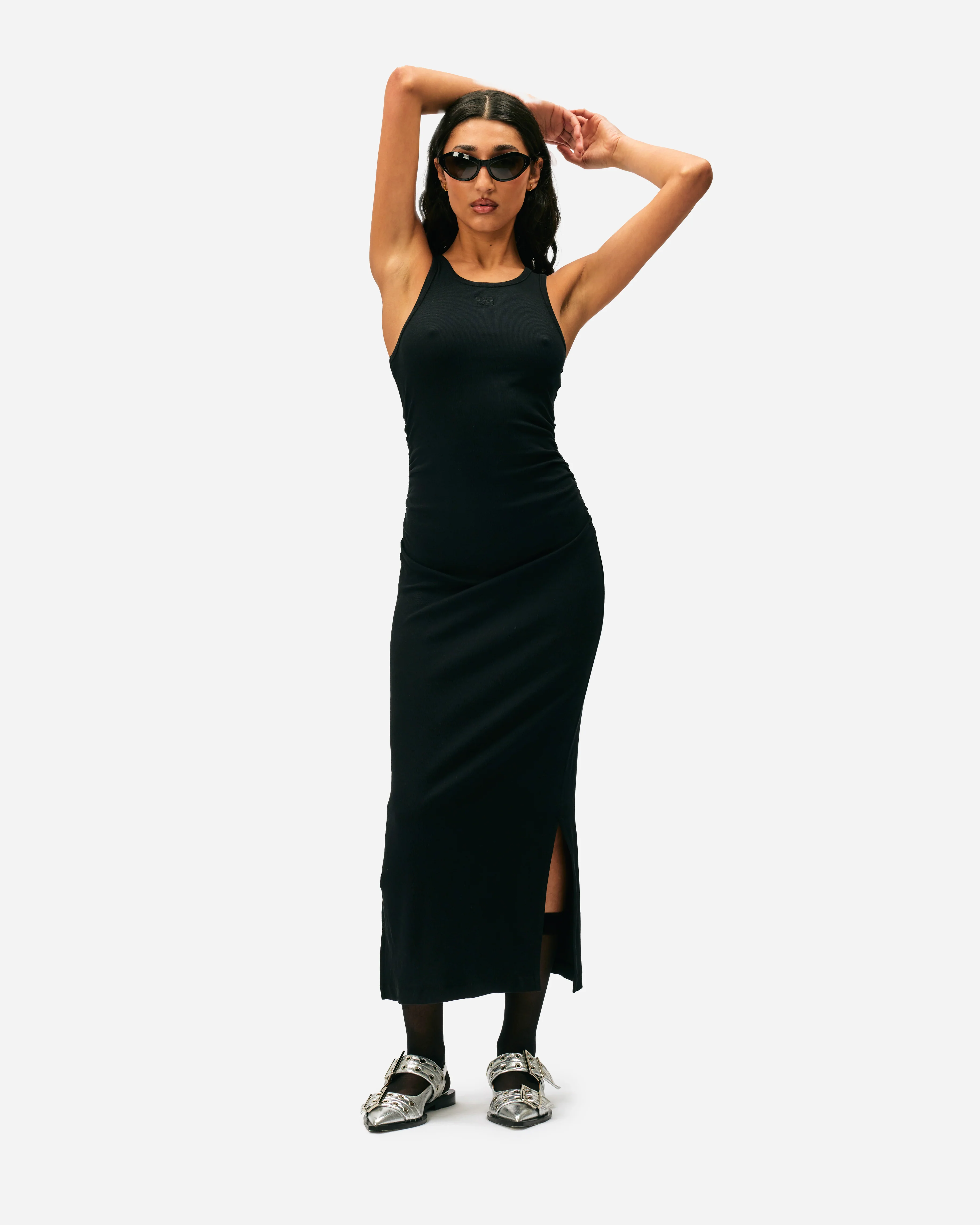 Soft Cotton Rib Tank Top Long Dress - Image 6