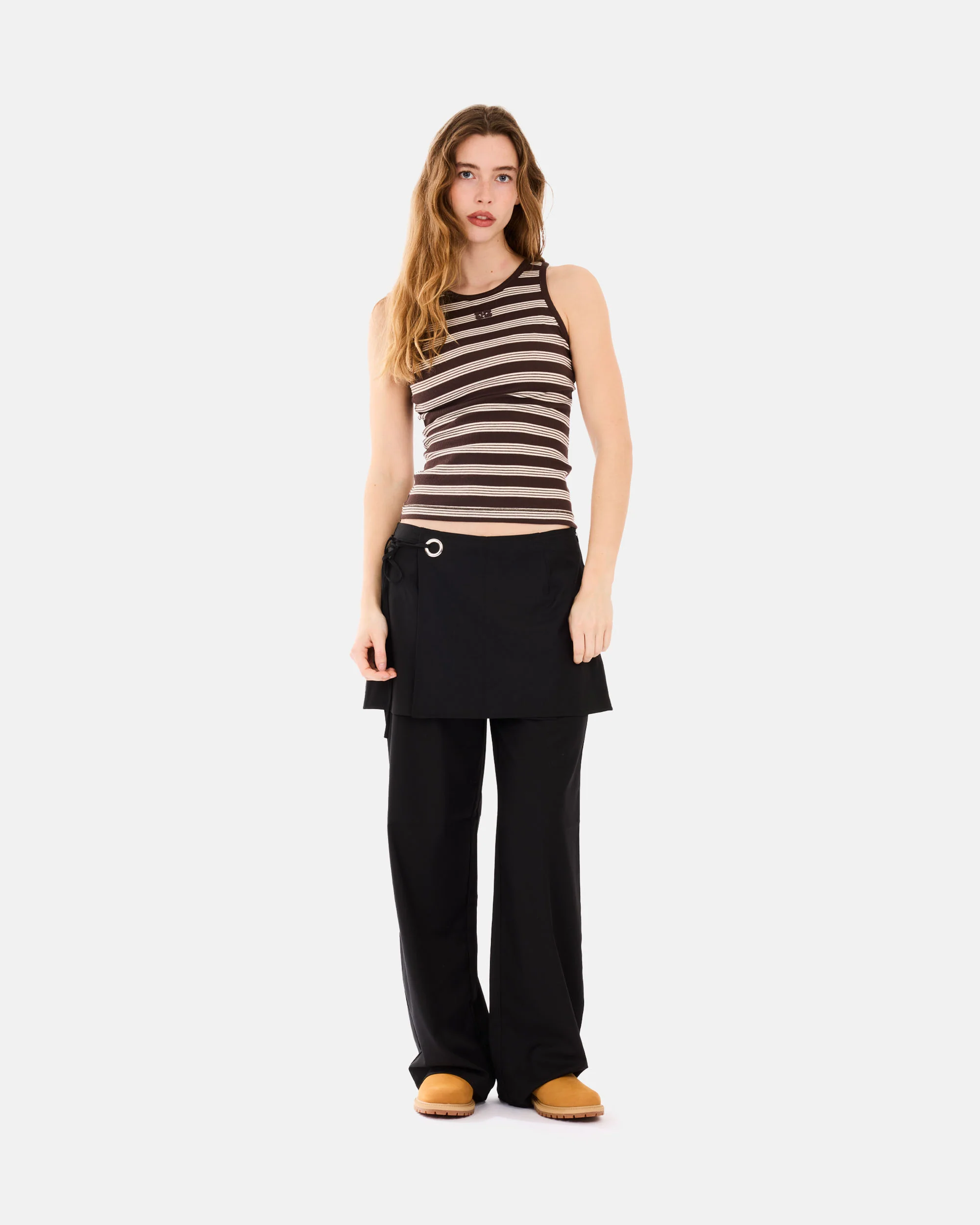 Soft Cotton Rib Tank Top Stripe - Image 2