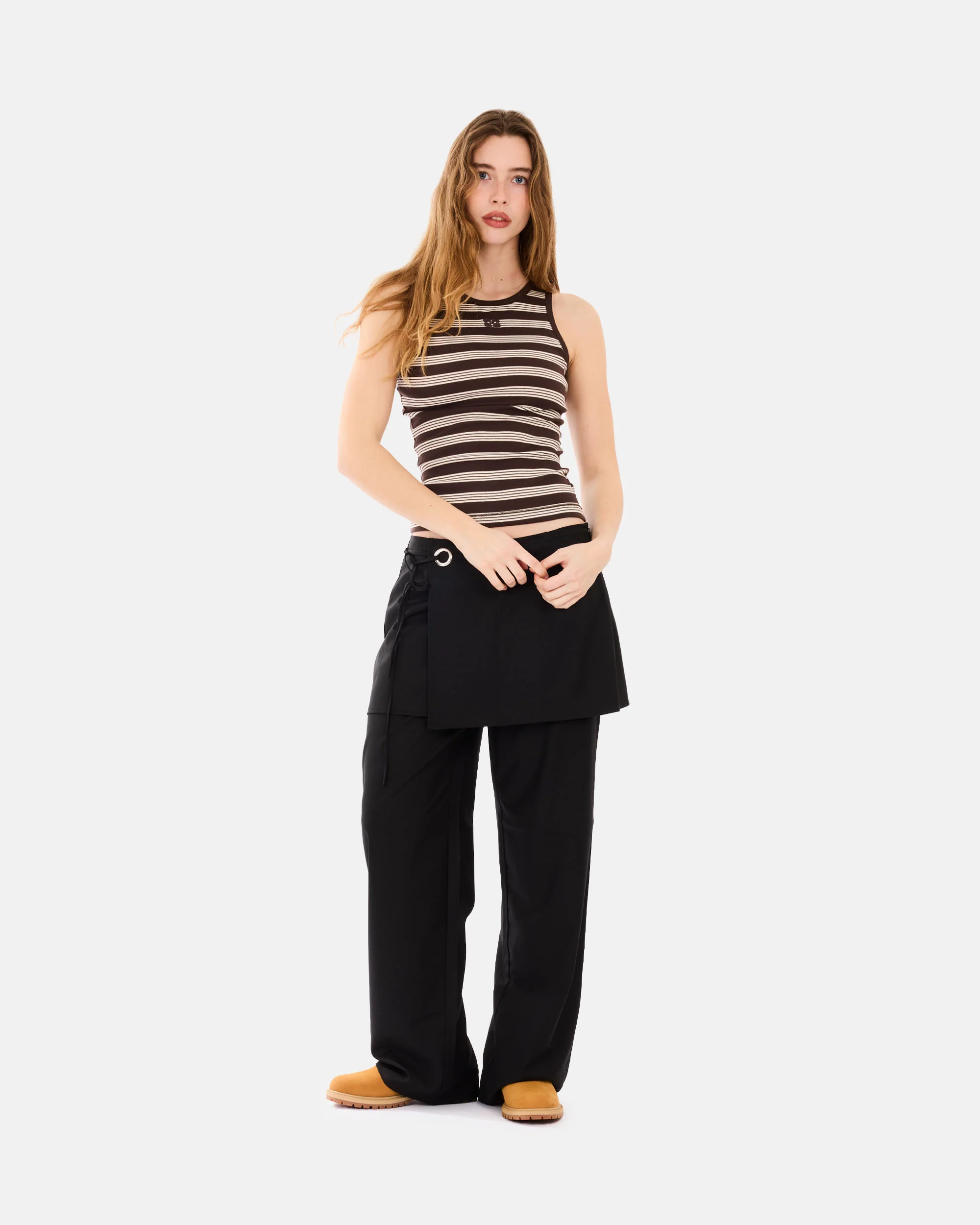 Soft Cotton Rib Tank Top Stripe - Image 5