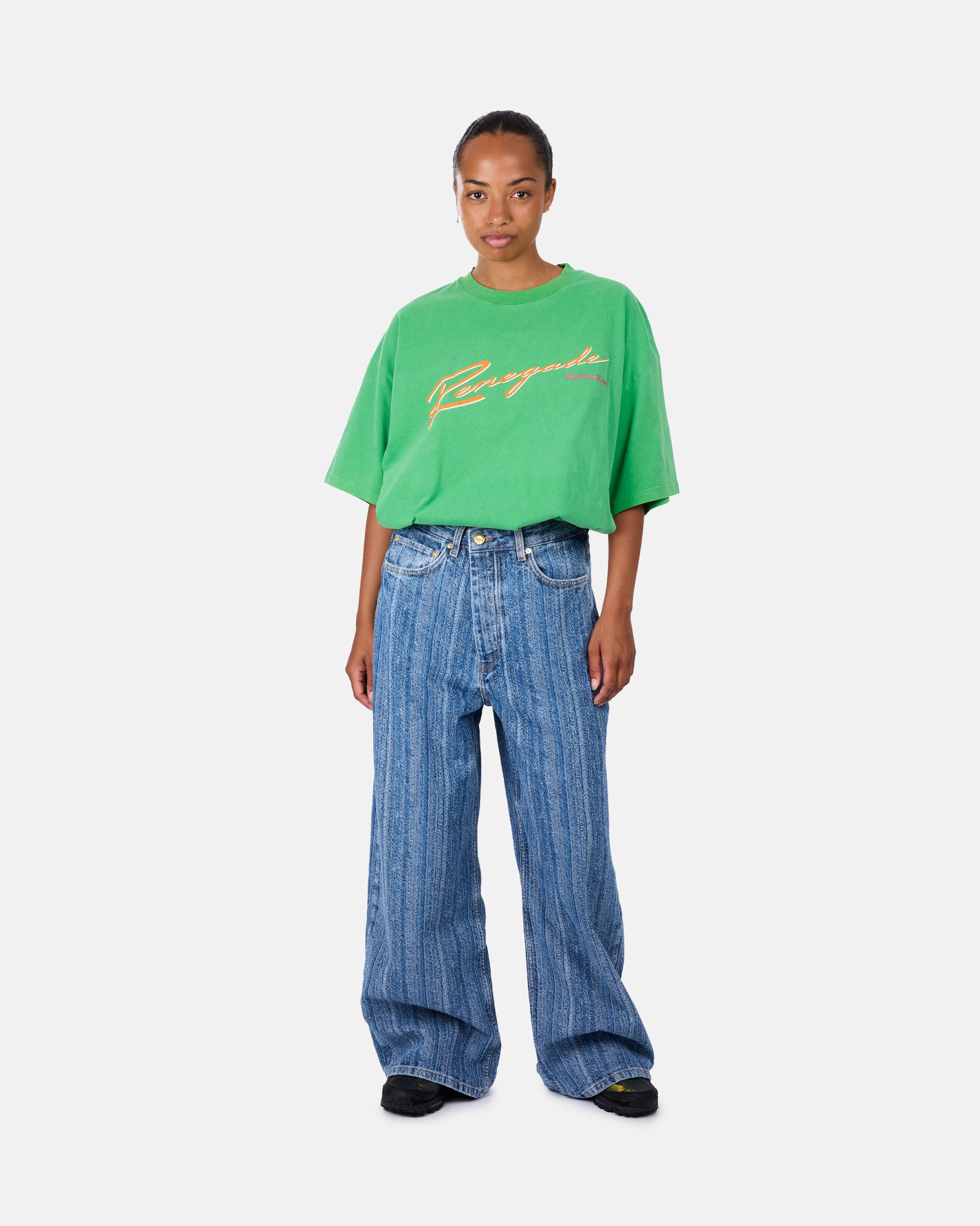 Structured Denim Double Fly Baggy Jeans - Image 2