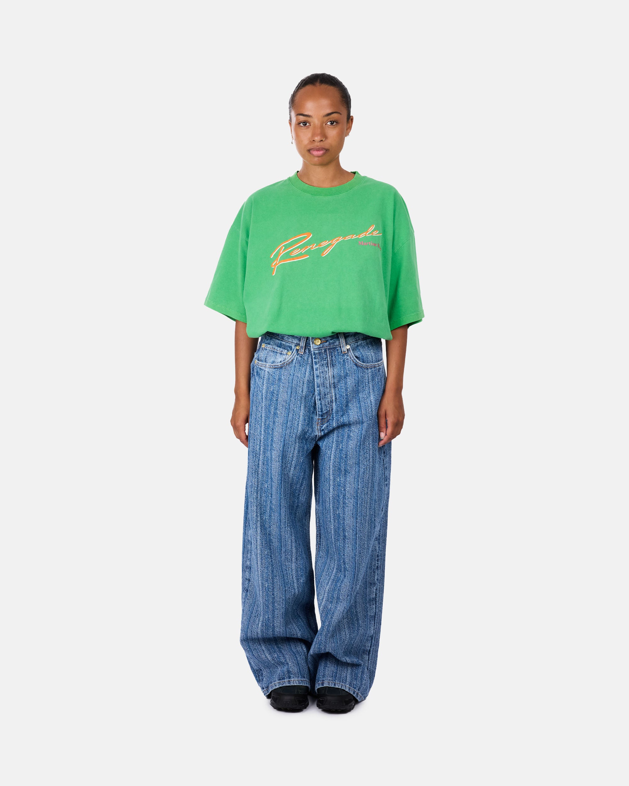 Structured Denim Double Fly Baggy Jeans - Image 5