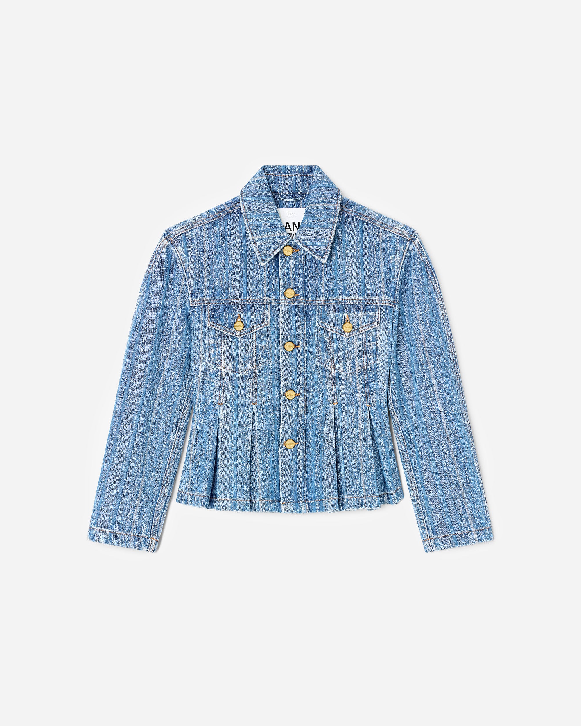 Structured Denim Fitted Jacket