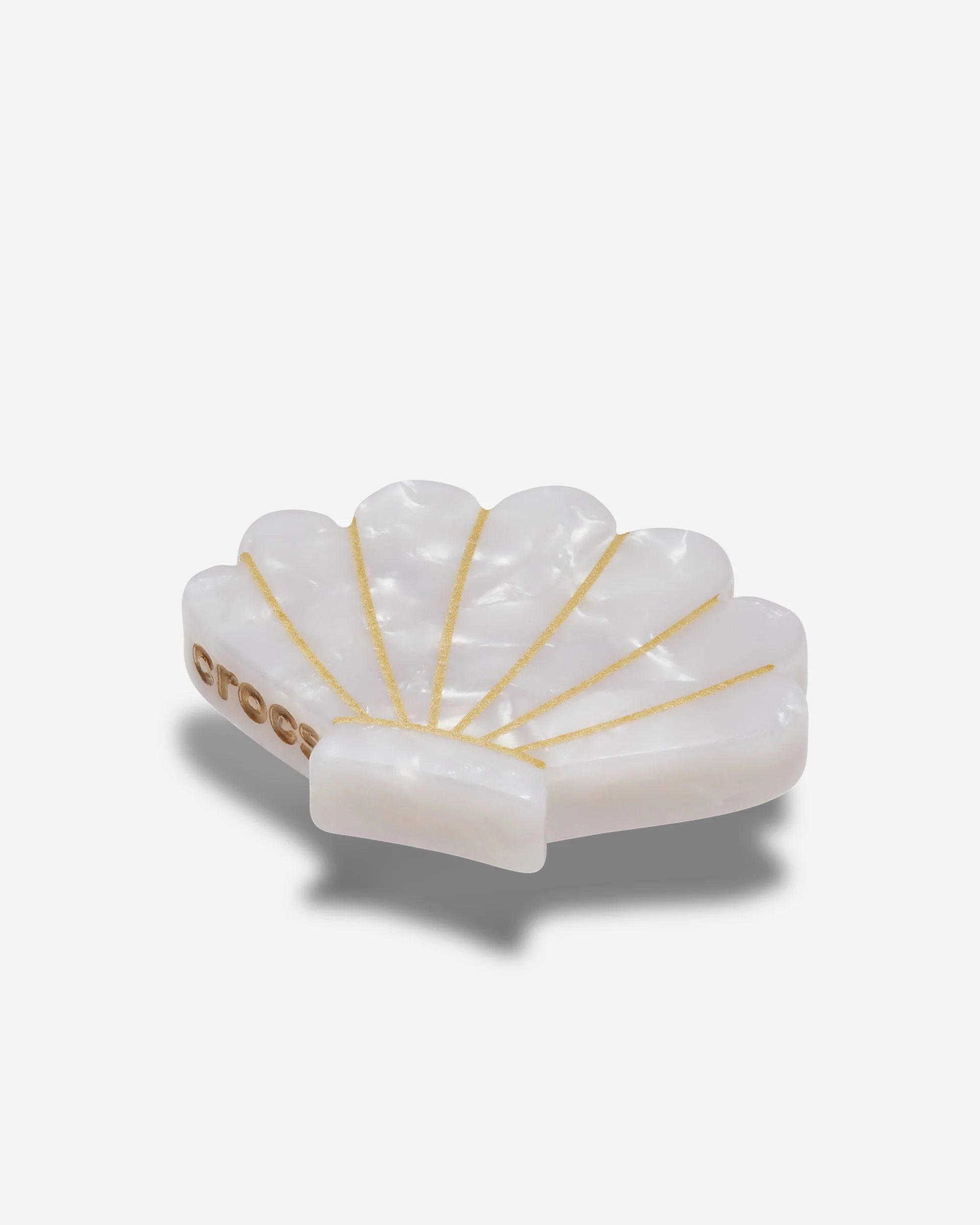 Jibbitz White and Gold Seashell