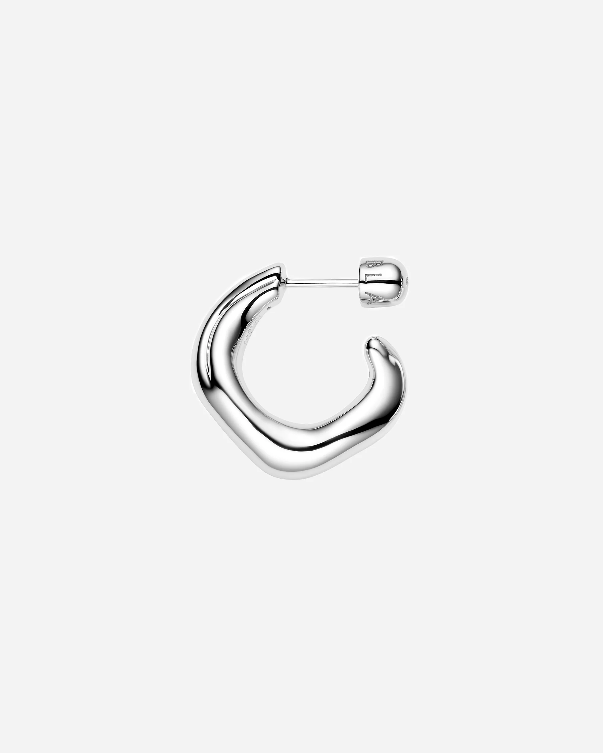 Anil Hoop Large Silver - Left - Image 3