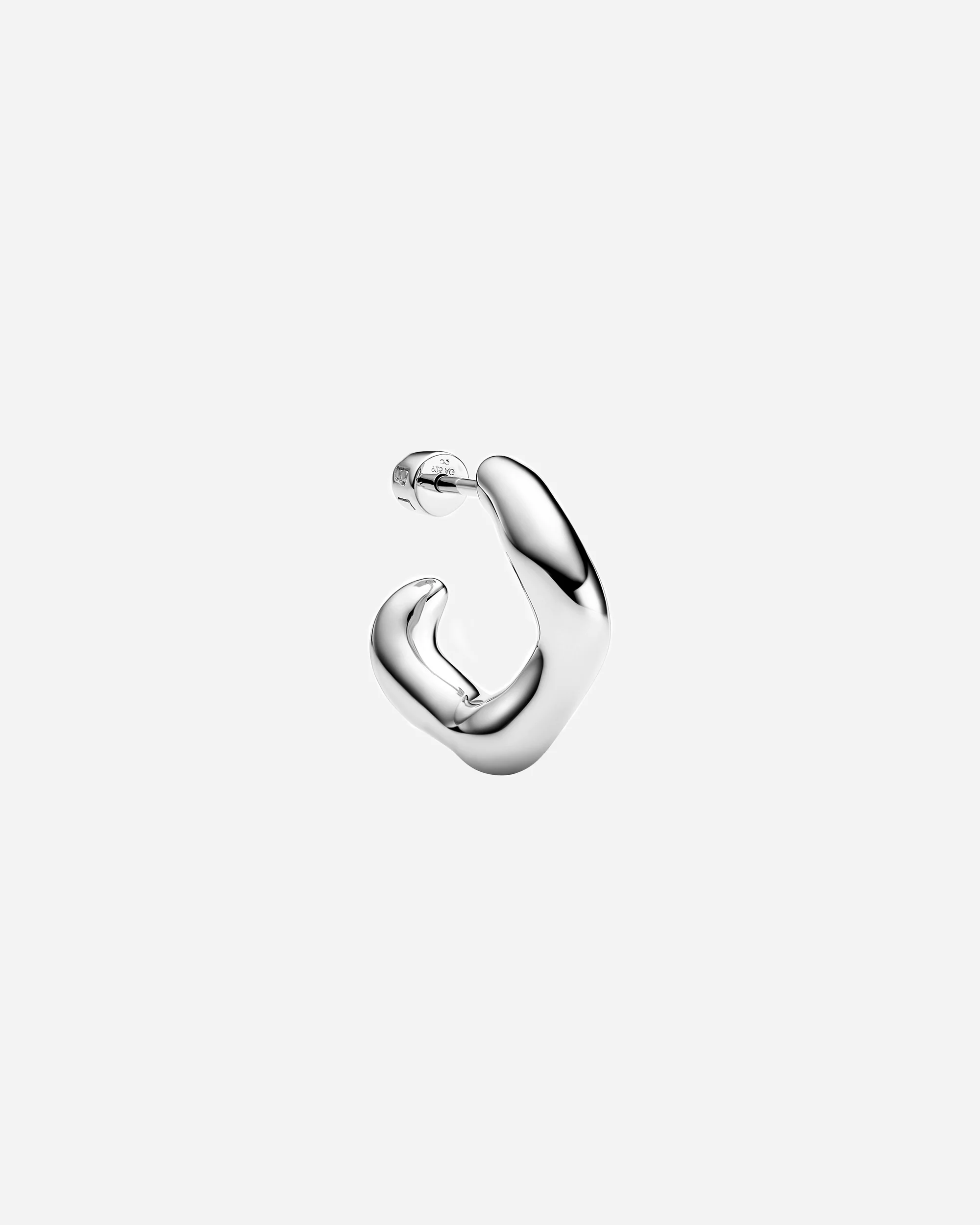 Anil Hoop Small Silver - Left