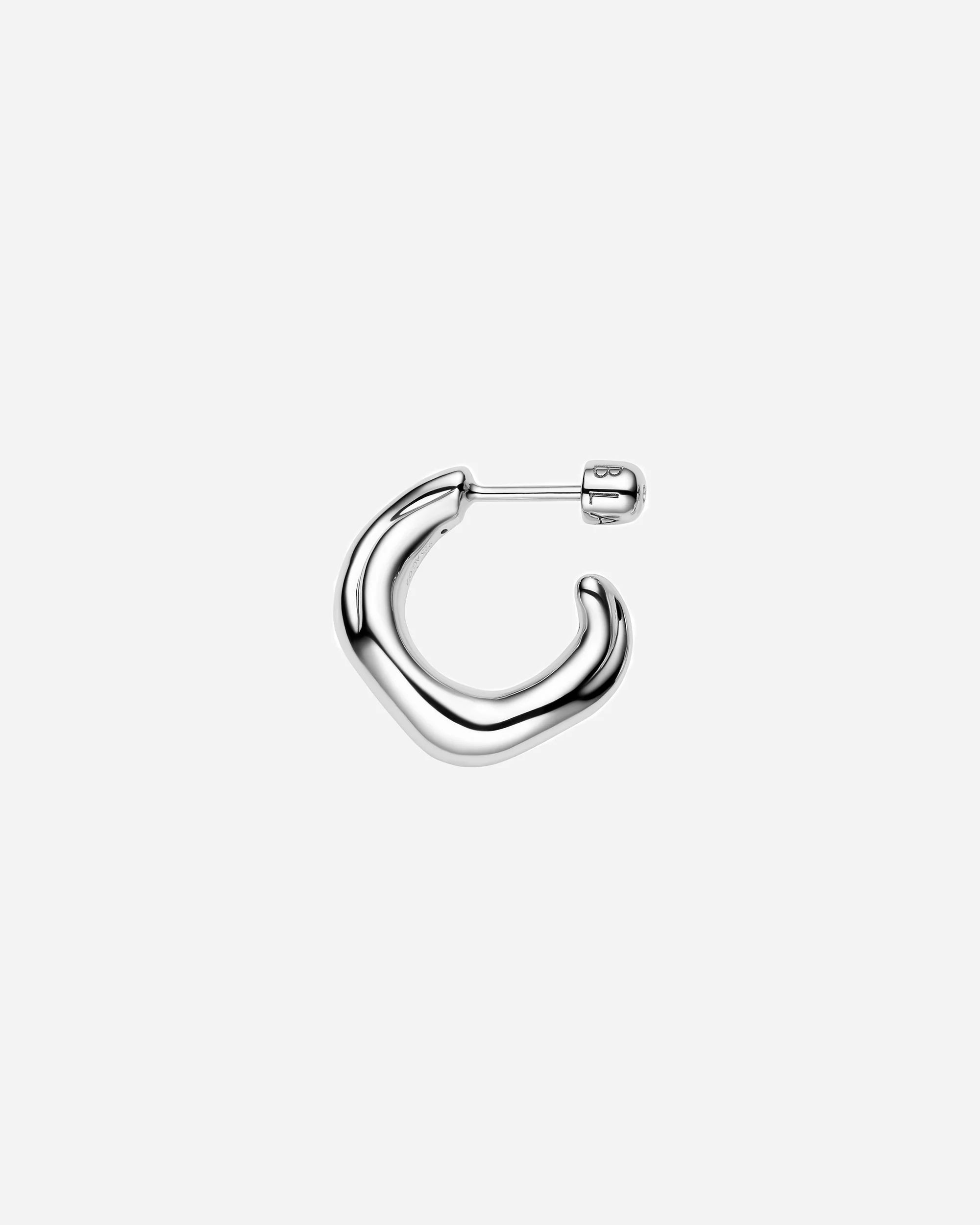 Anil Hoop Small Silver - Left - Image 3