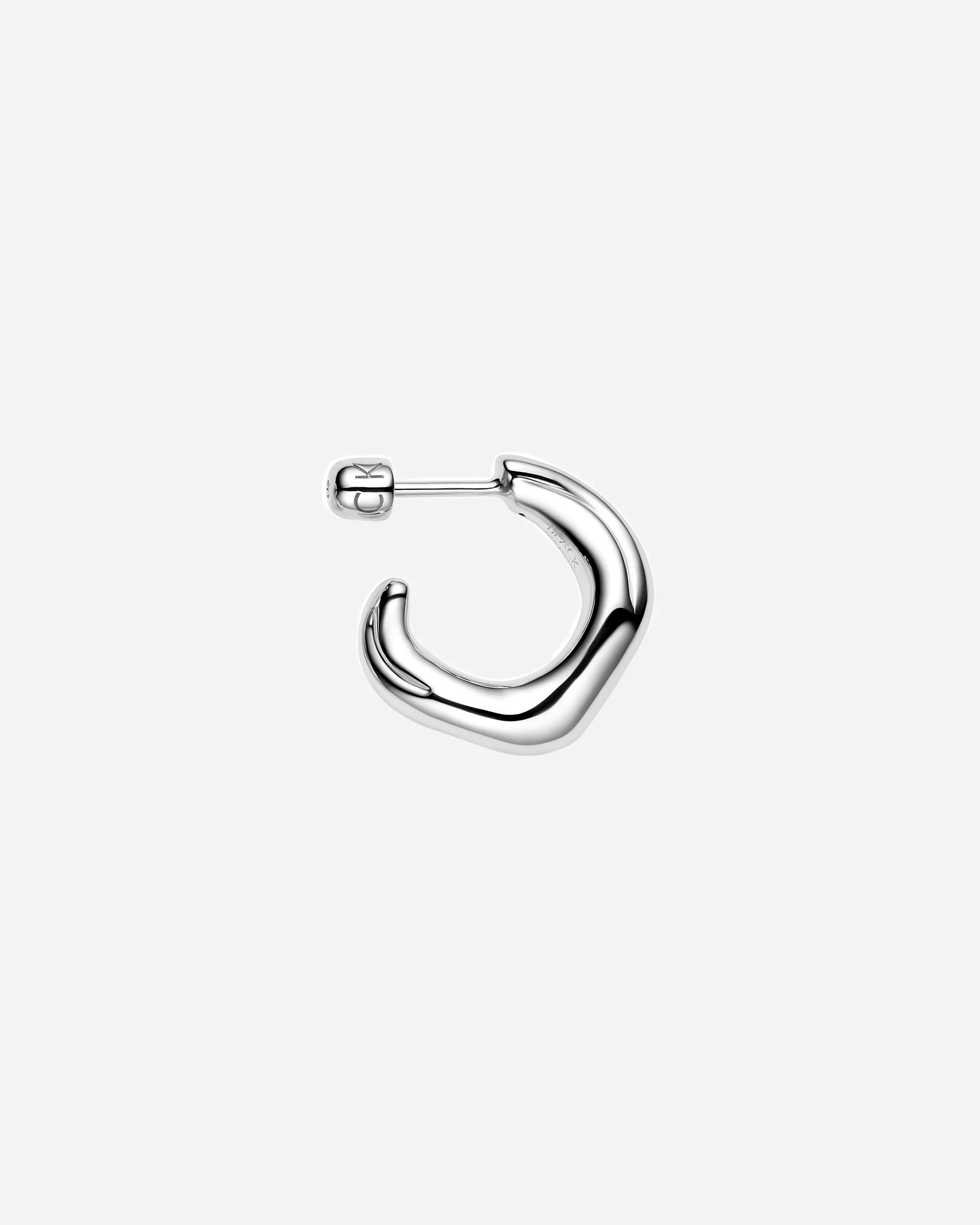 Anil Hoop Small Silver - Right - Image 3