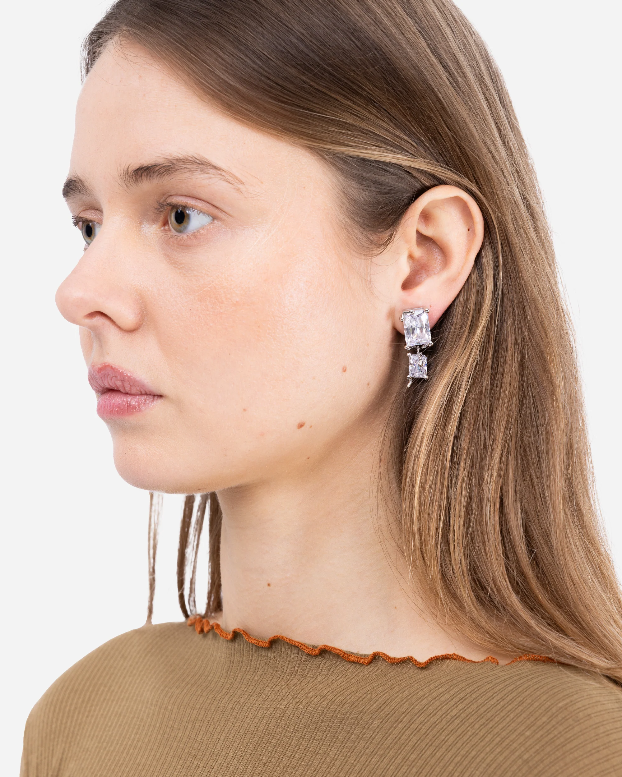 Roppongi Drop Earring Silver - Image 2