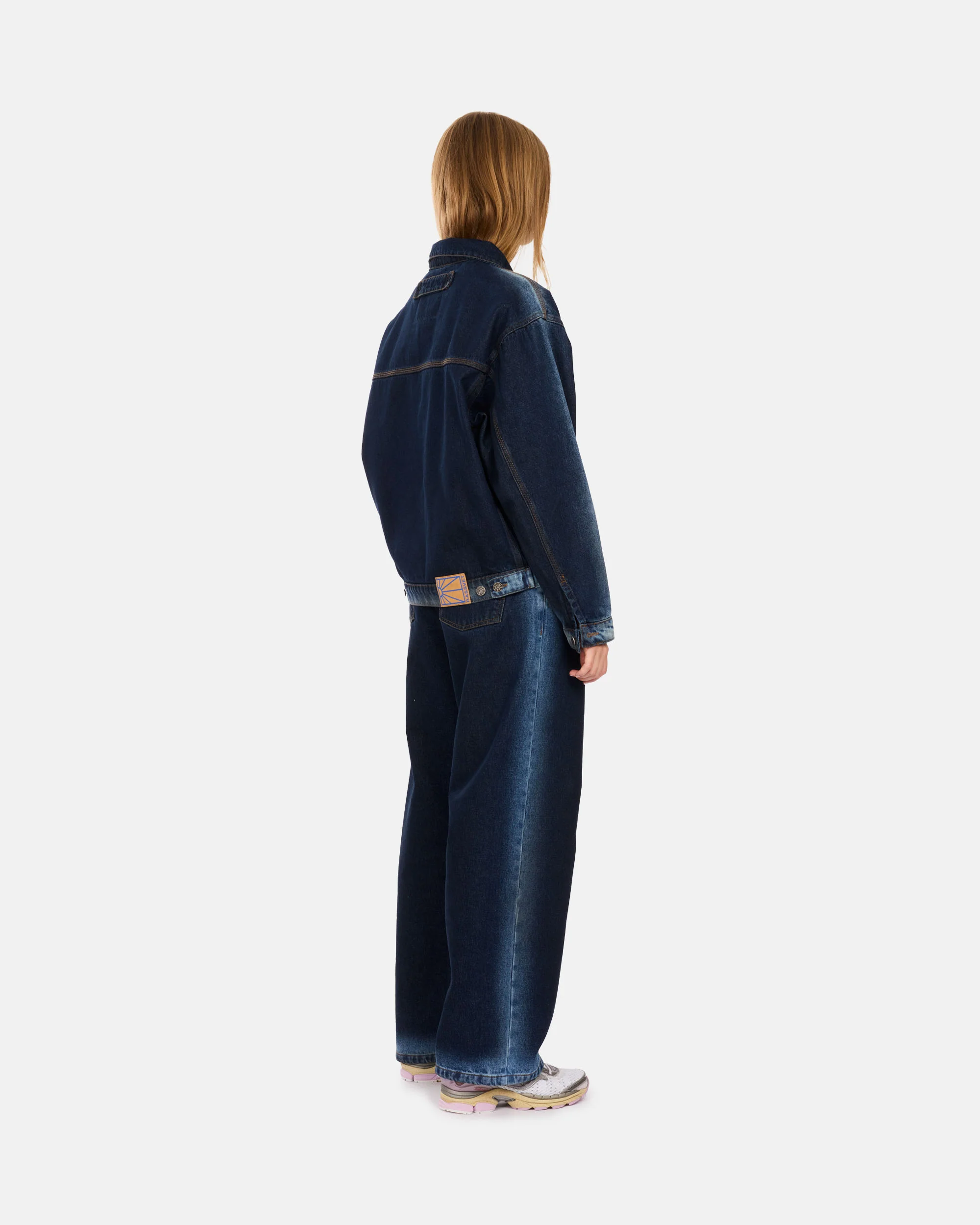 Shadow Wash Baggy Denim Pants - Image 4