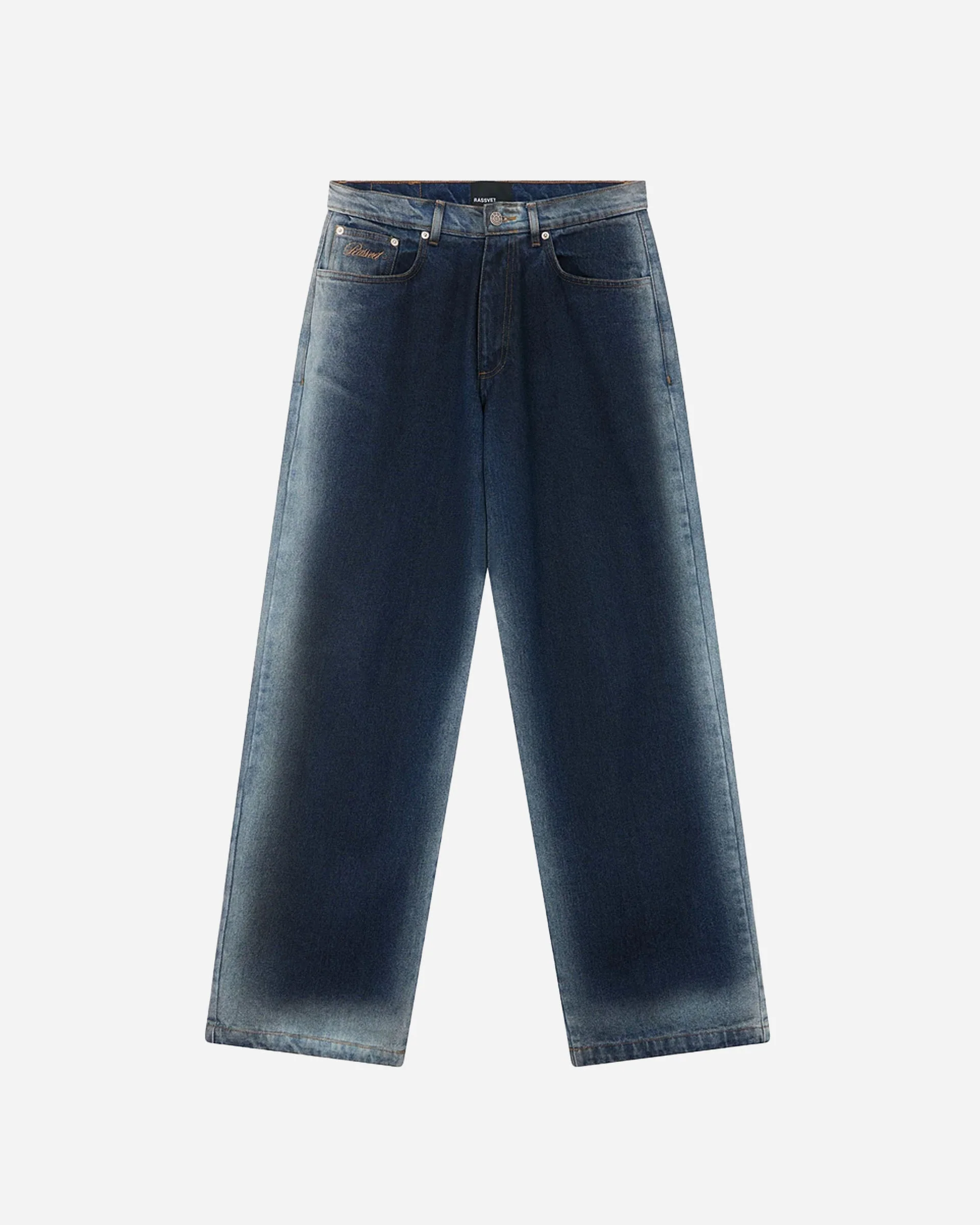 Shadow Wash Baggy Denim Pants