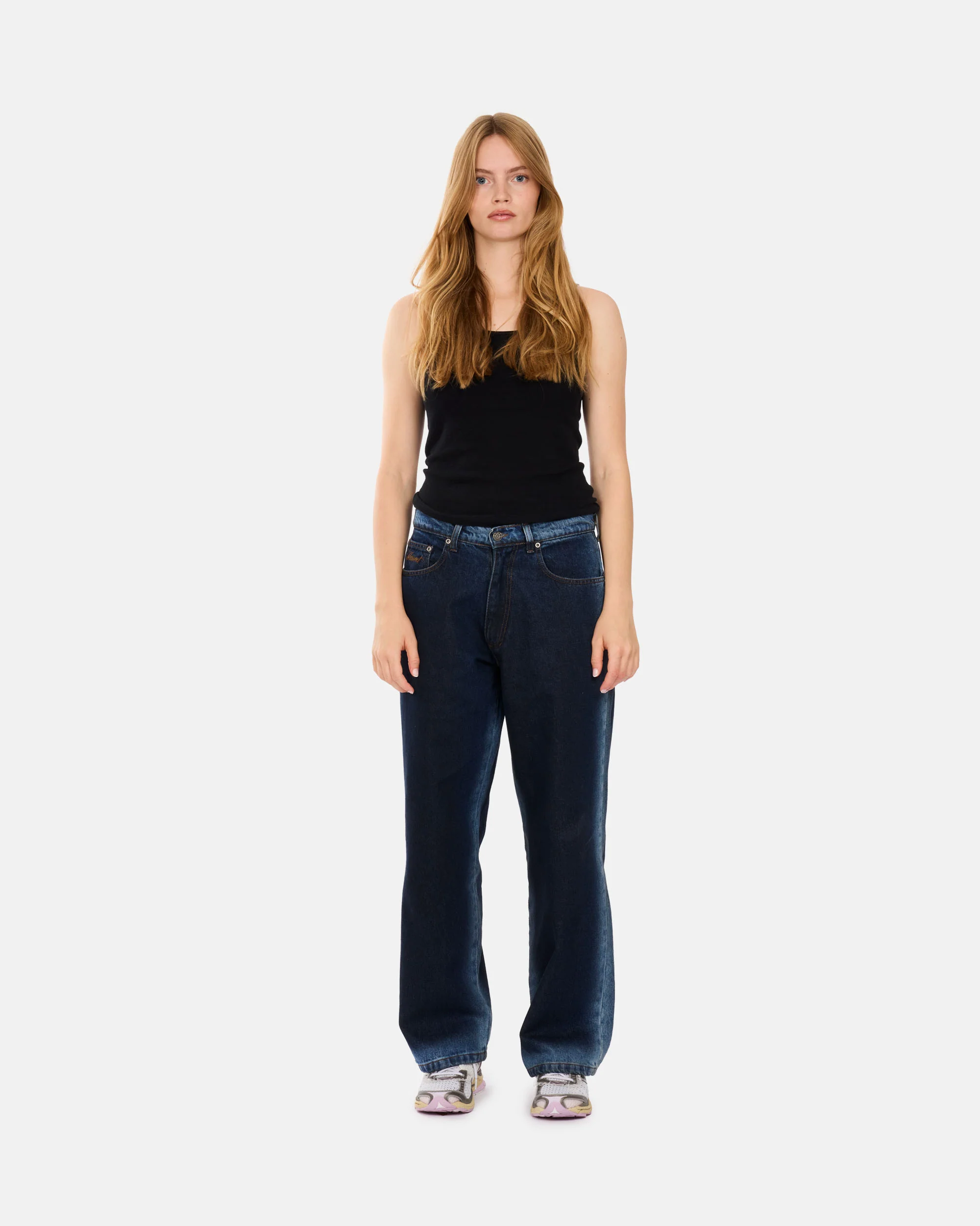 Shadow Wash Baggy Denim Pants - Image 2